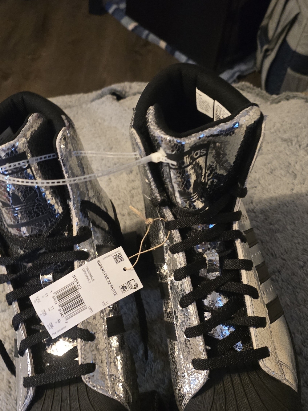 adidas Women’s Silver High-Top Sneakers